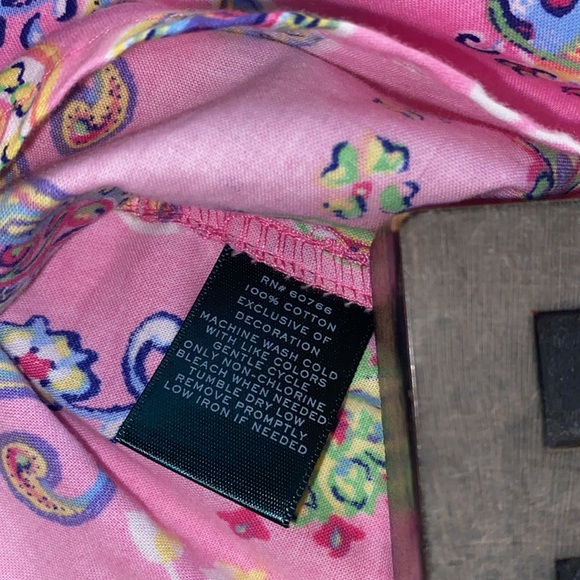🏇LAUREN RALPH LAUREN MAN Tailored Pink Paisley Print Top ONLY - Picture 11 of 12